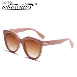 Occhiali da sole alla moda Rivet rosa rotondi Occhiali da sole da donna 2021 Glassanti a gradiente Sun Shade Retro 90 Decorazione quadrata Acrilico Occhiali da sole Uv400 WX