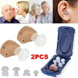 Amplifiers 2pcs Mini Hearing Aid Small and Light Hearing Amplifier Elderly and Adult Hearing Invisible Mini Sound Amplifier