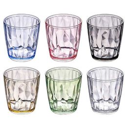Tumblers Non fragile acrylic beverage glass shatterproof water bottle 210ml reusable champagne juice beer H240506