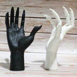 Decorative Objects Figurines Witch Hand Wall Hanging Wall Hanger Decoration Wall Simulation Devil Hands Statue 3D Open Hand Sculpture Resin Decorative Art T240505