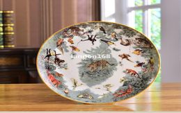 Highend ceramic tableware suit Goldenrimmed dinnerware sets Bone china bowl plates Pot spoon suit Porcelain Butterfly tableware 3542845