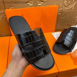 Moda original hremms designers chinelos novos chinelos masculinos para desgaste ao ar livre na moda flop flop massals sandals com 1: 1 logotipo