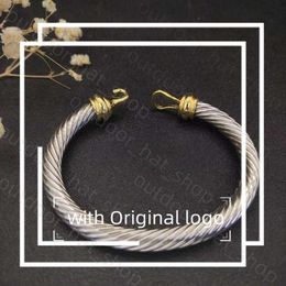 David Yurma Bracelet Brand Designer Fashion Jewelry For Women Men Gold Silver Pearl Head Cross Bangle Bracelet Dy Jewelry Nail Bracelet Cable Bracelet 5Mm 530