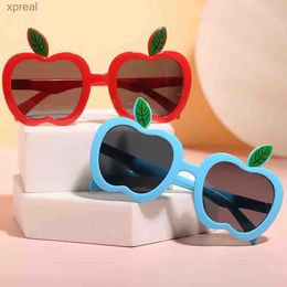 Sunglasses Seemfly Cartoon 2-10 Year Childrens Party Sunglasses Summer Cute Apple shaped UV400 Girl Dark Glasses Boy Childrens Gift WX