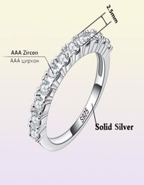 YHAMNI Real Solid 925 Sterling Silver Ring Luxury Cubic Zirconia Wedding Rings for Women White Crystal Finger Rings Size 510 JR142773830