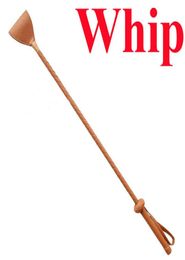 New Arrival Delicate Brown PU Leather Whip Spanking Paddle Sexy Whip For Couple Adult Fun Sex Products Flogger Sex Toys q05062250597