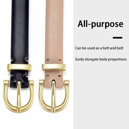 Other Fashion Accessories New womens fashionable thin buckle strap detachable double-sided denim fabric strap as a gift for mothers and girlfriends J240518