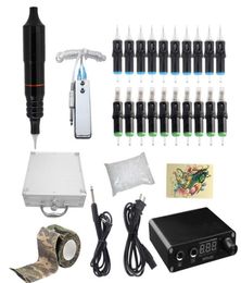 Tattoo Kit 1 Rotary Tattoo Pen Black King Kong and Machine Professional Mini Power Supply Cartridge Needle Tattoo Supplies5120355