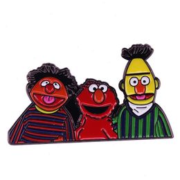 Sesame Street Soft Enamel Pin Funny Cartoon Jewelry Cute Anime Movies Games Hard Enamel Pins Collect Metal Cartoon Brooch