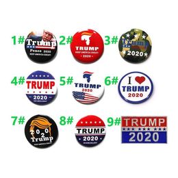 Interior Decorations S 9 Types Metal Badge Trump Button Enamel Pins America President Republican Campaign Political Brooch Coat Jewelr Otdr2