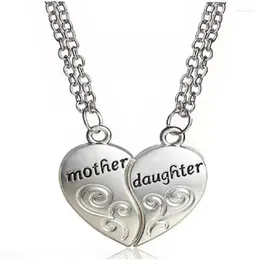 Chains Antique Silver-plated Necklace Fashionable Mother Beautiful Daughter Combination For Love Parent Child Style Jewellery