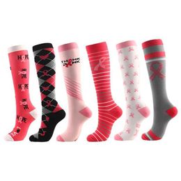 Socks Hosiery Winter Middle Tube Socks Women Elastic Compression Socks Nurse Leggings High Long Tube Running Compression Socks Y240504