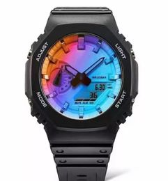 Men's Quartz Sports Digital Watch LED Automatic Hand Lamp Waterproof World Time Full Hand Operational Reserve Invincible5507793