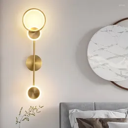 Wall Lamp Modern Led Light Living Bedroom Bedside Nordic Lamps Restaurant Kitchen Background Decor Gold Sconces Lighting