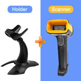 Scanners Portable Handheld Barcode Scanner 1d 2d Qr Code Wired Wireless 2.4g Usb Connexion Pdf417 Pos Terminal with Stand Holder