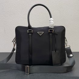 Luxury designer briefcase Highend Nylon fashion mens business bags Classic versatile crossbody Laptop bag attache document case work handbag shoulder bags