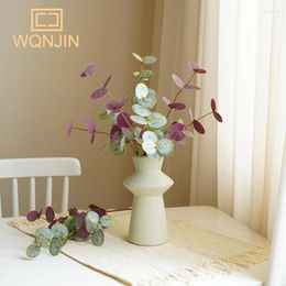 Decorative Flowers 1PC Simulation Of Eucalyptus Home Decor El Decoration Flower Arrangement Wedding Setting Green Plants