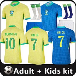 BRAZILS 2024 Copa America Cup soccer jerseys Camiseta de futbol PAQUETA RAPHINHA Men kids kit football shirt maillot MARQUINHOS VINI JR brasil RICHARLISON NEYMAR