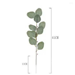 Decorative Flowers 1 Artificial Plants Eucalyptus Leaves Fake Grass Vases For Home Wedding Wreaths Pieces