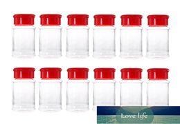 Plastic Spice Pot Seasoning Bottles Pepper Shakers Salt Jar Condiment Can Cruet Organizer Jar Storage for Barbecue Kitchen Factory8929365