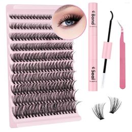 False Eyelashes DIY Lash Extension Kit 40D Individual Lashes Cluster Eyelash With Bond And Seal Remover Applicator