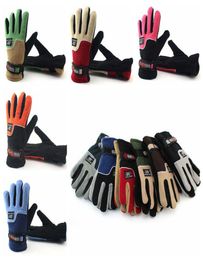 Winter Fleece Gloves Thicken Warm Ski Glove Snowboard Mittens Travel Sports Five Finger Gloves Party Favor 2pcspair5773902