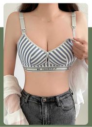 Maternity Intimates Breast feeding maternity care bra mothers striped clothing maternity breast feeding bra Soul Gorge AllaitementL2405