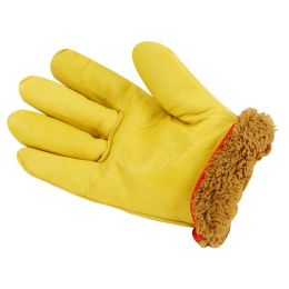 Gloves Winter Work Gloves Leather Thermal Motorcycle Glove Cold Weather Cotton Lining Freezer Working Glove One Size Fits All