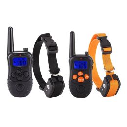 Collars Dog Training Collar Remote Control Behaviour Correct Waterproof LCD Display Dog Trainer Anti Collar Dog Collars Electric