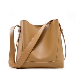 HBP Spring Summer 2024 New womens Crossbody Bag Versatile Leather One Shoulder handbag Large Capacity Bucket Bag