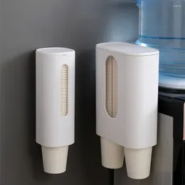 Storage Bottles Rack Disposable Cup Punch-free Pull-Type Paper Holder Shelf Cups Dispenser Container