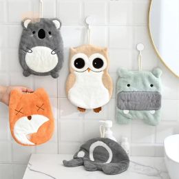 Towels Cute Cartoon Animals Children's Hand Towel Quick Drying Microfiber Towels Elephant Hippo Style Kitchen Dishes Cloth Dishcloth