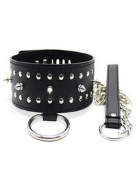 Lockable PU Leather Dog Collar Bondage Slave Restraint Belt In Adult Games For Couples Fetish Sex Products Toys For Women And Men 2771412
