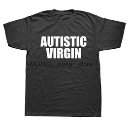 Men's T-Shirts Funny Autistic Virgin T Shirts Summer Style Graphic Cotton Strtwear Christmas Xmas Hallown Gifts T-shirt Mens Clothing H240506