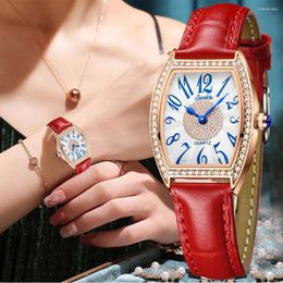 Wristwatches LIGE Fashion Elegant Women Watch Retro Luxury Leather Strap Waterproof Quartz Watches For Woman Casual Ladies Clocks Reloj