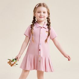 Summer new girls Polo shirt short-sleeved dress in the long fashion cute everything explosive skirt