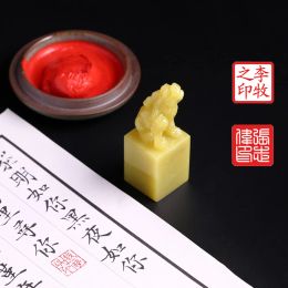 Messen Chinese Stamp Customized Qingtian Stone Carving Jade Seals Scrapbooking Diy Crafts Handmade Square Birthday Chop Print Baby Name