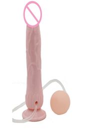 New Pleasure Large Dildo Rubber Penis Water Ejaculating Dildo Sex Toys Clitoris Stimulator Female Masturbator Anal Dildo Massage Y6384177