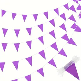 Party Decoration 1PC Triangle Colour Flag Bulk Garland Grand Opening Mardi Gras Birthday Holiday Celebration Outdoor (Multicolor)