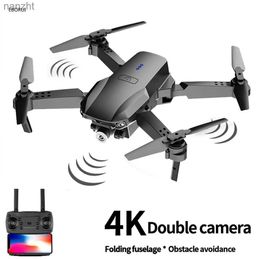 Drones EBORUI H26 RC Drone with 3 Sides to Avoid Obstacles WiFi FPV 4K Dual HD Camera for High Altitude Maintenance Foldable RC Four Helicopter Toy RTF WX