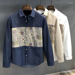 Men's Casual Shirts Shirt Cargo Graphic Blue Male Trendyol Button Up Social Original Brand I Asia In Cool Normal Designer Xxl