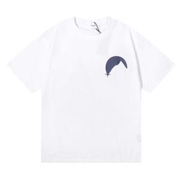 Fashion Rhuder Brand Designer Clothes Beauty Trend Black Moon Printed Men Womens Youth Loose Casual Short Sleeved T-shirt with 1:1 Logo
