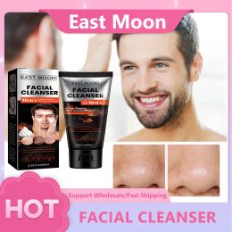 Care Men Facial Cleanser Wash Deep Facial Cleansing Remove Acne Blackhead Shrink Pores Oil Control Moisturizing Exfoliating Skin Care