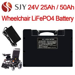 Electric wheelchair 24V 25Ah 50Ah Brand New Grade A Lithium Battery with29.2V Charger Compatible with most wheelchairs