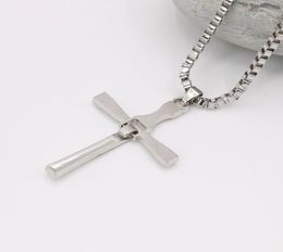 Necklacespendants Fast And Furious Movie Jewelry Classic Rhinestone Pendant Sliver Cross Necklaces Pendants For Men Rxltx Jgn31 Dr4675335