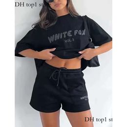 Whites Foxx Tracksuit Womens Whiter Foxx T Shirt Designer Brand Fashion Sports and Leisure Set Fox Sweatshirt Hoodie Shorts Tees Sets 789