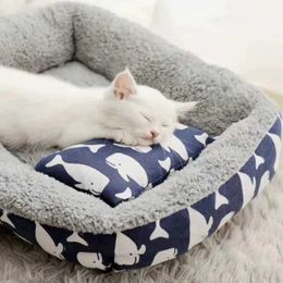 Cat Beds Furniture Soft Pet Bed Cat Bed Dog Bed Pet Mattress with Winter Warm Comfortable Sleeping Mat for Cats Dogs Plush Cat Mat Cat House