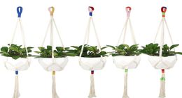 Slim Macrame Plant Hanger Cotton Rope Hanging Plant Holder Flower Pot Holder Indoor Outdoor Balcony Decoration Wall Art9720177