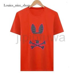 Psyco Bunny Shirt Psychological Bunny Polo T Shirts Designer Rabbit T-shirt Trendy Fashion Usa High Street Short Sleeve Tshirts Clothing Streetwear Psyco 781