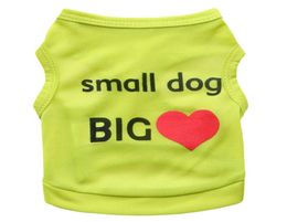 High Quality Summer Pet Dog Shirt Clothes Cute Lovely Sweetheart Vest Shirts Printed T Shirt Clothing For Puppy Cats4112356